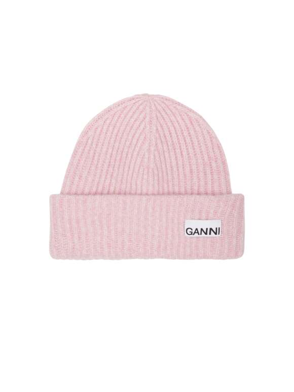 Ganni - RIBSTRIKKET HUE