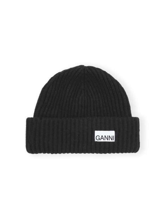 Ganni - RIBSTRIKKET HUE