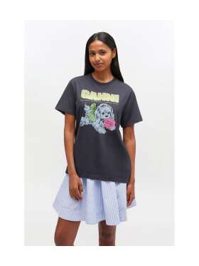 T-SHIRT MED HVALPEPRINT