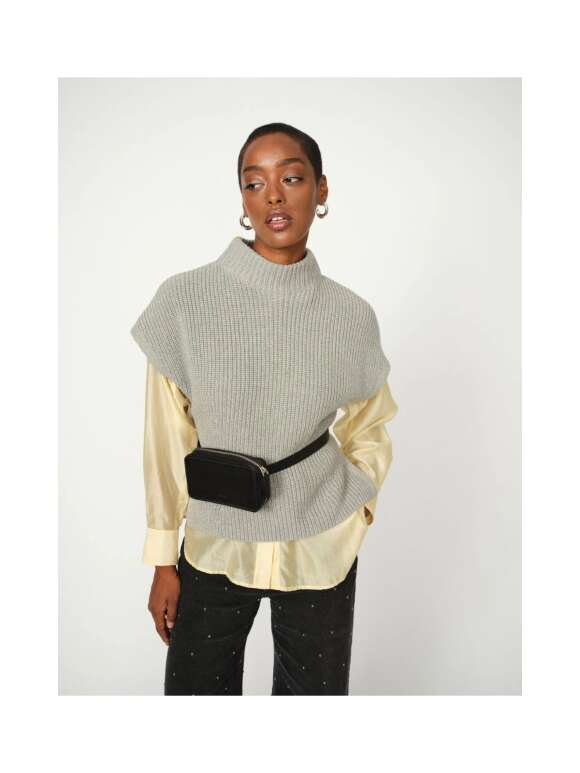 Mos Mosh - BIOLA BINE STRIKKET VEST