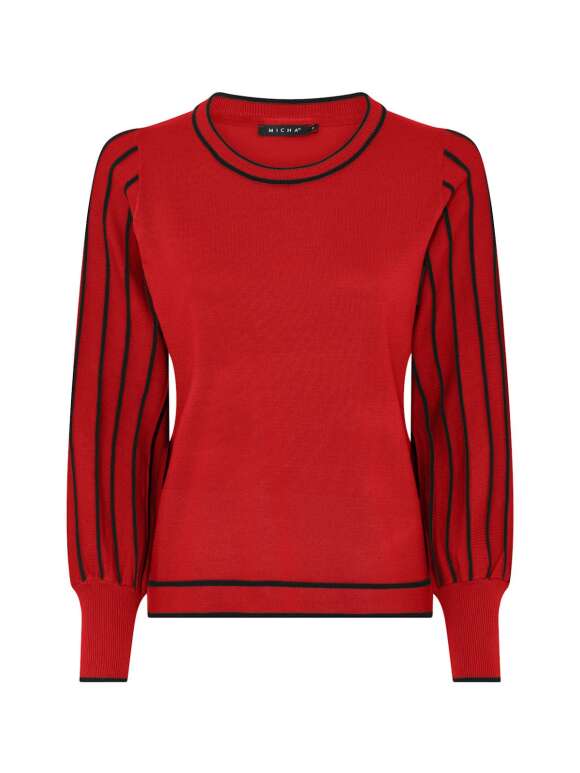 Micha - BLUSE MED STRIBE DETALJER