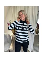 Textil Karntner - STRIBET BLUSE MED DETALJER