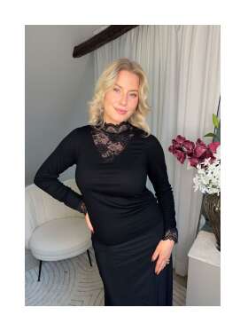 In Front - YVONNE LANGÆRMET BLUSE MED BLONDE