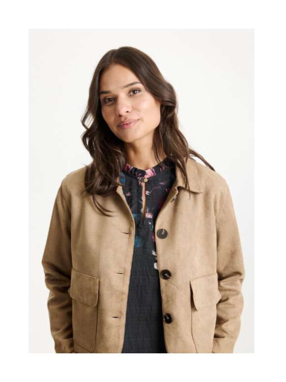 In Front - GUDRUN IMITERET RUSKINDSJAKKE