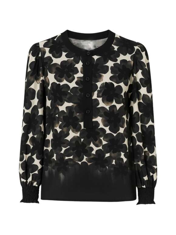 2-Biz - SOLE MØNSTRET BLUSE