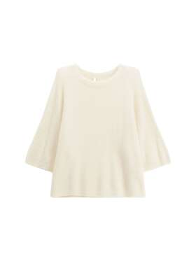 STRIKTRØJE MED 3/4 ÆRMER