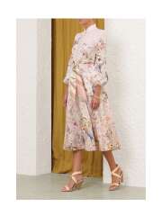 Zimmermann - BUTTON MIDI DRESS Rebellion Hør Kjole Zimmermann - BUTTON MIDI DRESS Rebellion Hør Kjole