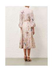 Zimmermann - BUTTON MIDI DRESS Rebellion Hør Kjole Zimmermann - BUTTON MIDI DRESS Rebellion Hør Kjole