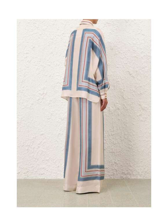 Zimmermann - RELAXED SCARF SHIRT Silkeskjorte