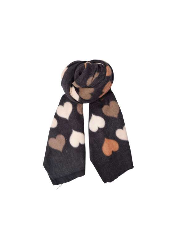 Black Colour - RUMI HEART Halstørklæde