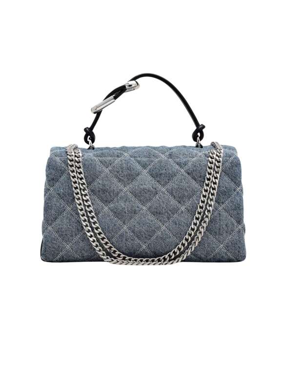 Marc Jacobs - THE QUILTED DENIM DUAL CHAIN SKULDERTASKE