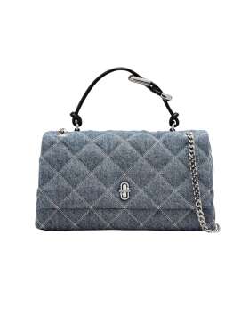 Marc Jacobs - THE QUILTED DENIM DUAL CHAIN SKULDERTASKE