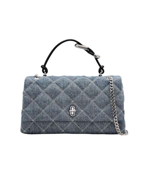 Marc Jacobs - THE QUILTED DENIM DUAL CHAIN SKULDERTASKE