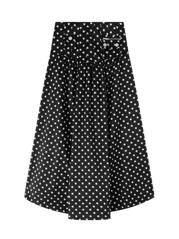 Ganni - Korsetnederdel i polkasatin