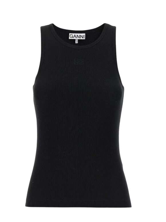 Ganni - TANK TOP MED LOGO