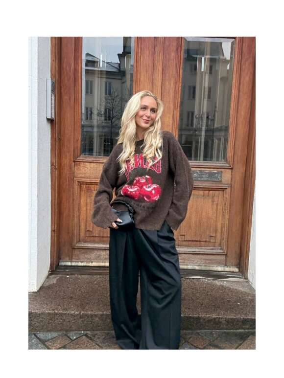 Ganni - BRUSHED ALPACA STRIKTRØJE