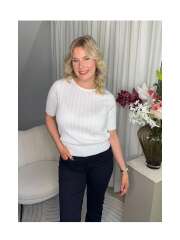 Skovhuus - Strikke t-shirt Skovhuus - Strikke t-shirt