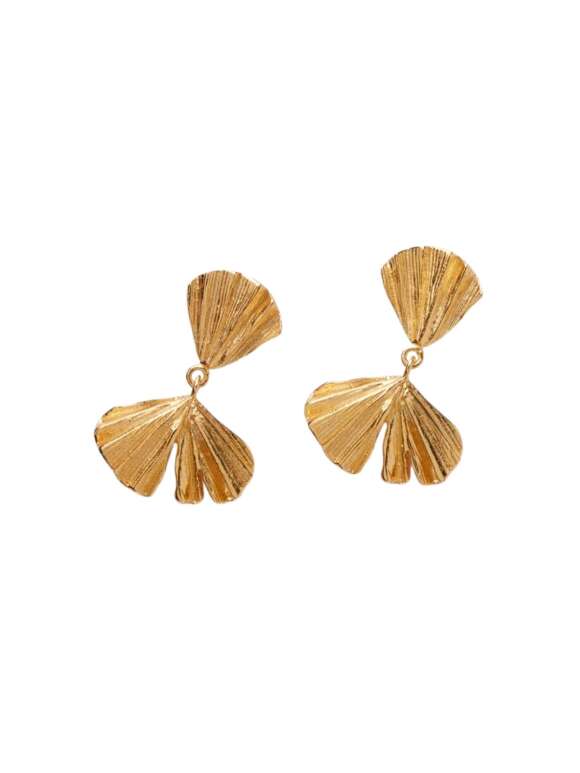 Pernille Corydon - AUTUMN LEAF ØRERINGE GULD