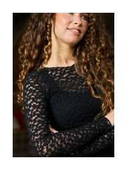 Black Colour - BLAIR LS LACE Blondebluse Black Colour - BLAIR LS LACE Blondebluse