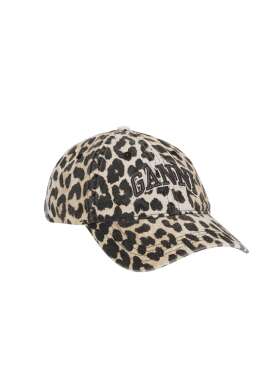 Ganni - Leopardmønstret kanvaskasket