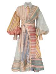 Zimmermann - STRIPED MIDI DRESS Imposant Kjole Zimmermann - STRIPED MIDI DRESS Imposant Kjole