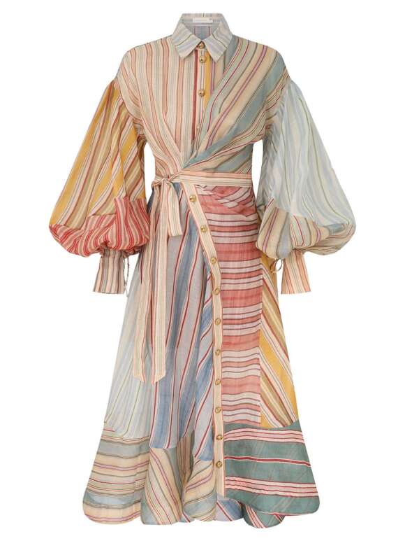 Zimmermann - STRIPED MIDI DRESS Imposant Kjole