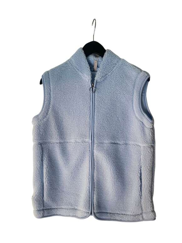 Soya - Plysseret vest med lynlås