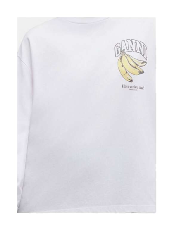 Ganni - LANGÆRMET GANNI BLUSE MED BANAN