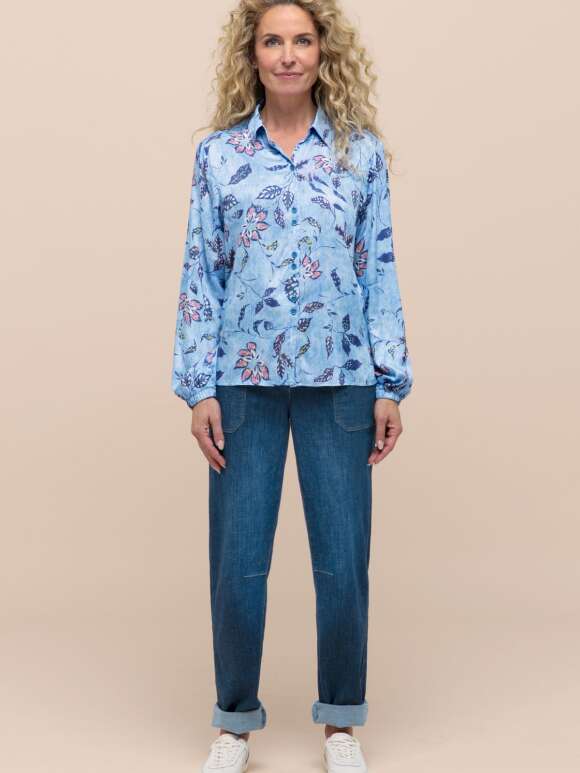 Bianca - ADINA Bluse Med Floraprint