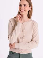 FREEQUENT - TESSA Cardigan Med Sløjfer