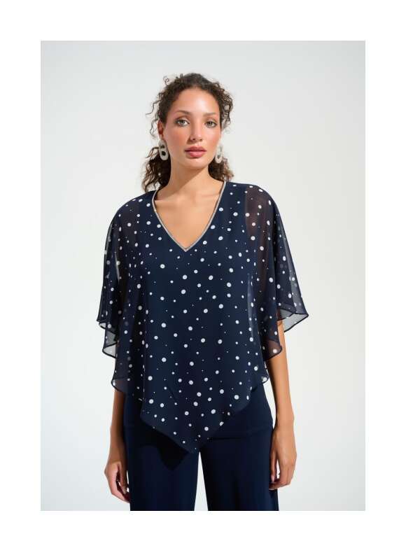 Joseph Ribkoff - Elegant Bluse Med Prikker