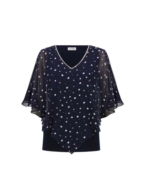 Joseph Ribkoff - Elegant Bluse Med Prikker