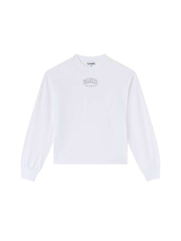 Ganni - Essential basis trøje med lange ærmer