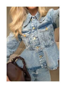 Ganni - RIGID DENIM PADDED