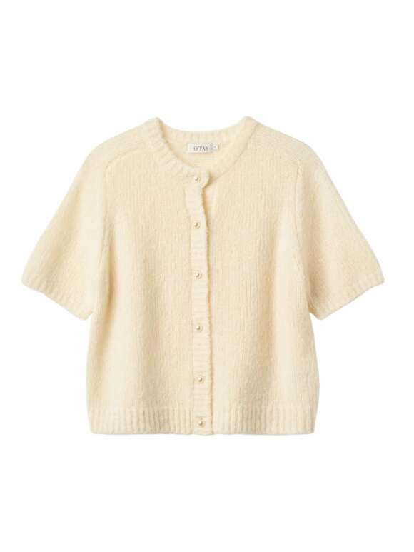 O TAY - PAMMY KORTÆRMET CARDIGAN