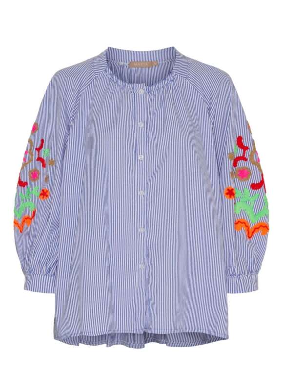 Marta Du Chateau - ALETA Stribet Bluse