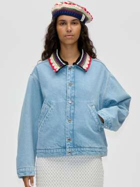 Stine Goya - Collared Cropped Bomber Jacket