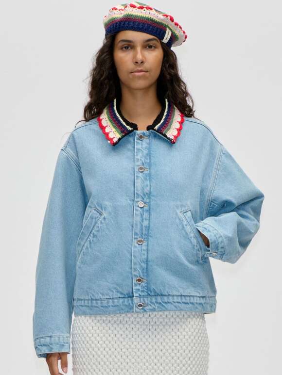 Stine Goya - Collared Cropped Bomber Jacket