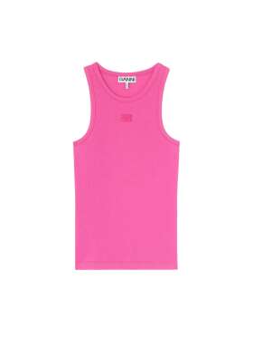 Ganni - Tanktop i pink