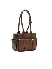 Ganni - Lille Posy taske i brunt ruskind