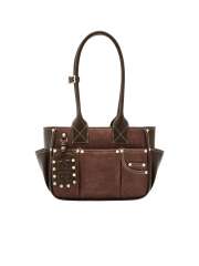 Ganni - Lille Posy taske i brunt ruskind