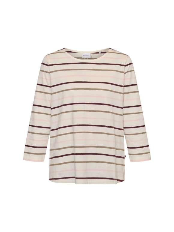 REDGREEN - CROCO Feminin Stribet Bluse