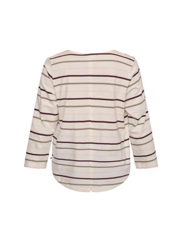 REDGREEN - CROCO Feminin Stribet Bluse