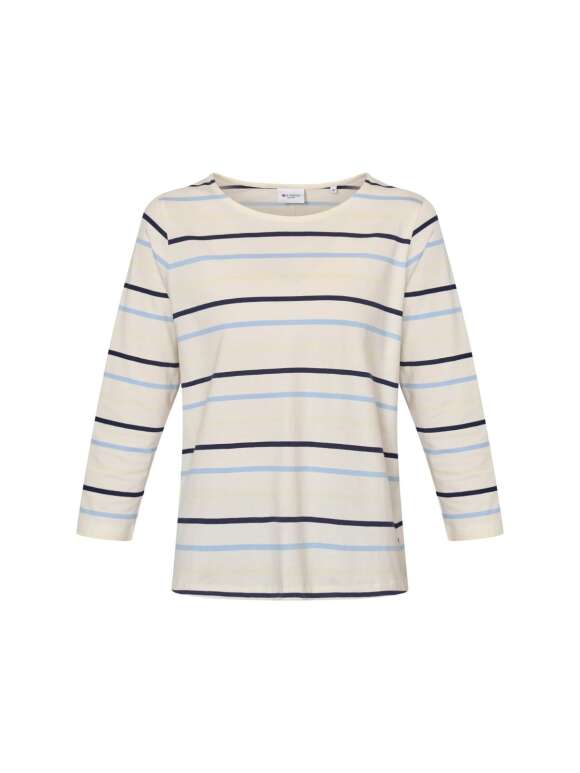 REDGREEN - CROCO Feminin Stribet Bluse