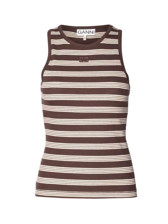 Ganni - SOFT RIB TANK TOP