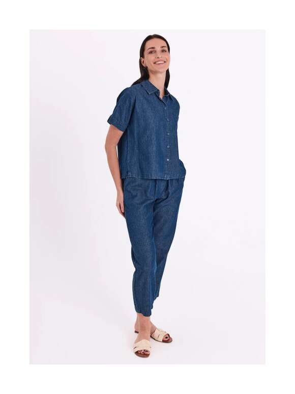 FREEQUENT - RONDA Klassisk Denim Skjorte