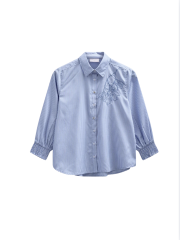 FREEQUENT - EVALINA Feminin Stribet Skjorte FREEQUENT - EVALINA Feminin Stribet Skjorte