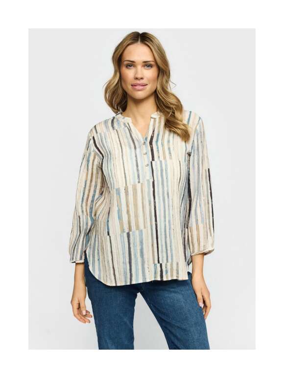 2-Biz - AMOA STRIBET BLUSE