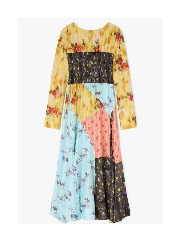 Ganni - Feminin Patchwork Kjole
