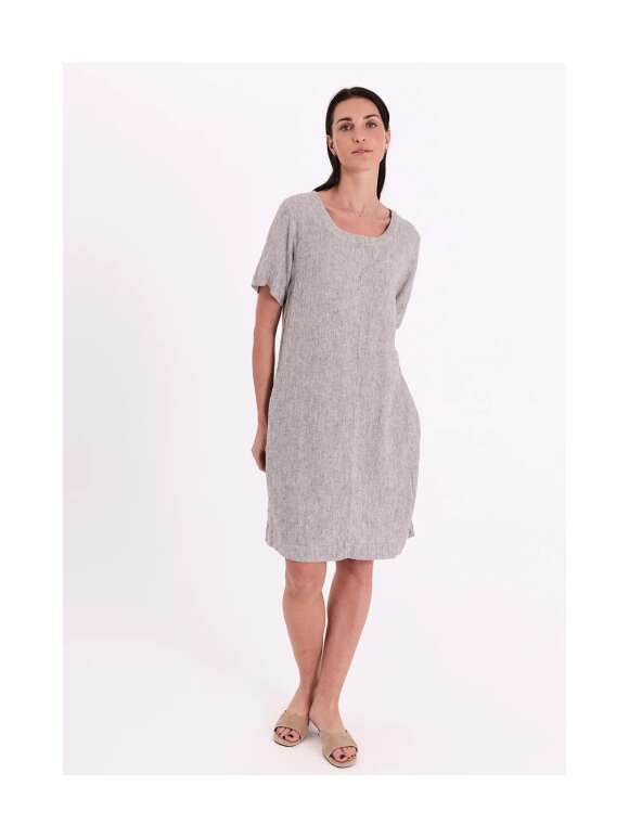 FREEQUENT - LAVA Feminin Stribet Hørkjole